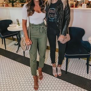 High Waist Paperbag Pants